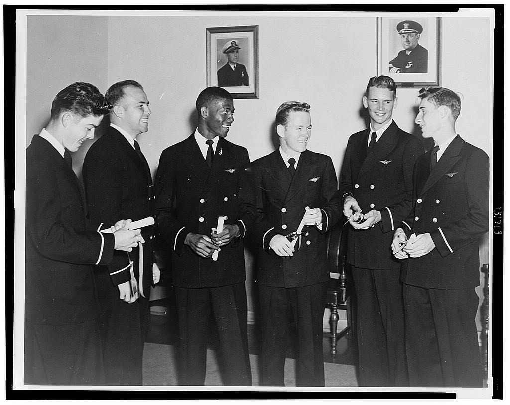 Jesse Leroy Brown of Hattiesburg, Mississippi became the first African American to receive his wings under the Naval Aviation Cadet Program at graduation ceremonies held at Jacksonville (NAS) Florida October 23, 1948 Jesse Leroy Brown of Hattiesburg, Mississippi became the first African American to receive his wings under the Naval Aviation Cadet Program at graduation ceremonies held at Jacksonville (NAS) Florida October 23, 1948